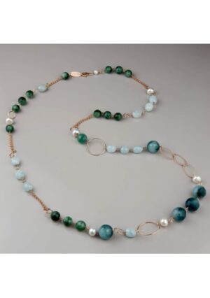 Chanel, acquamarina,  agata verde striata, 