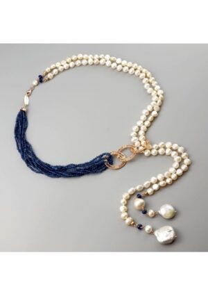Chanel perle coltivate agata blu zaffiro﻿