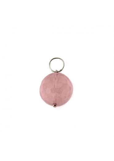Ciondolo quarzo rosa 14 mm sfacc.﻿