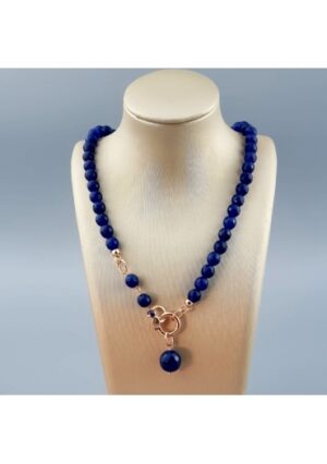 Collier EasyAgata blu zaffiro 6 mm﻿