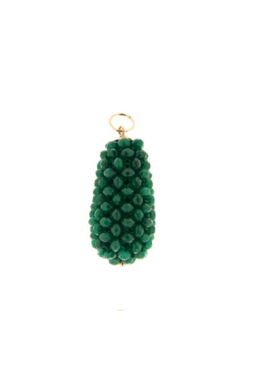 Goccia tessuta Agata verde smeraldo﻿