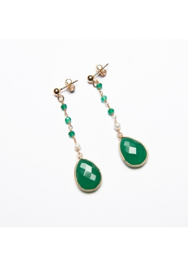 Or agata verde smeraldo