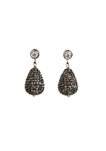 Orecchini goccia marcasite e zirconi