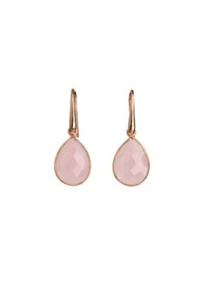 orecchini goccia quarzo rosa﻿