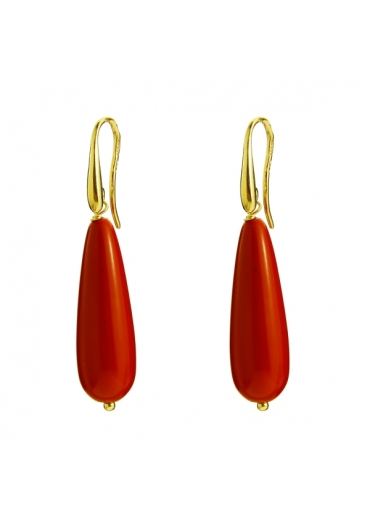 Or goccia 10 per 30 mmpasta corallo rosso sardegna﻿