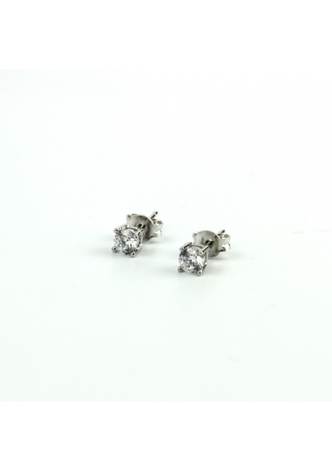 Orecchini punto luce zircone bianchi﻿