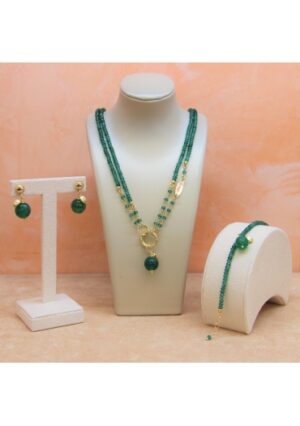 Parure Agata verde smeraldo,