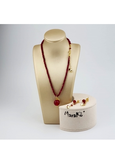 Parure Choker agata ruby
