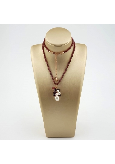 Collier granato taglio diamond﻿